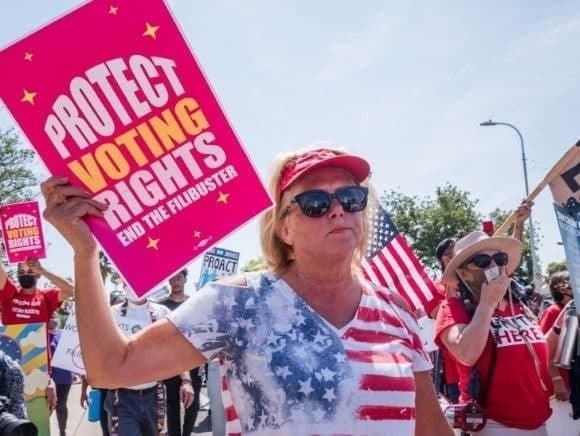 Activists Demand Biden Act on Filibuster and Voting Rights