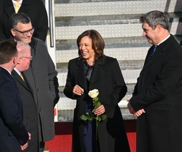 Harris Visits Germany: Talks Crimes Against Humanity