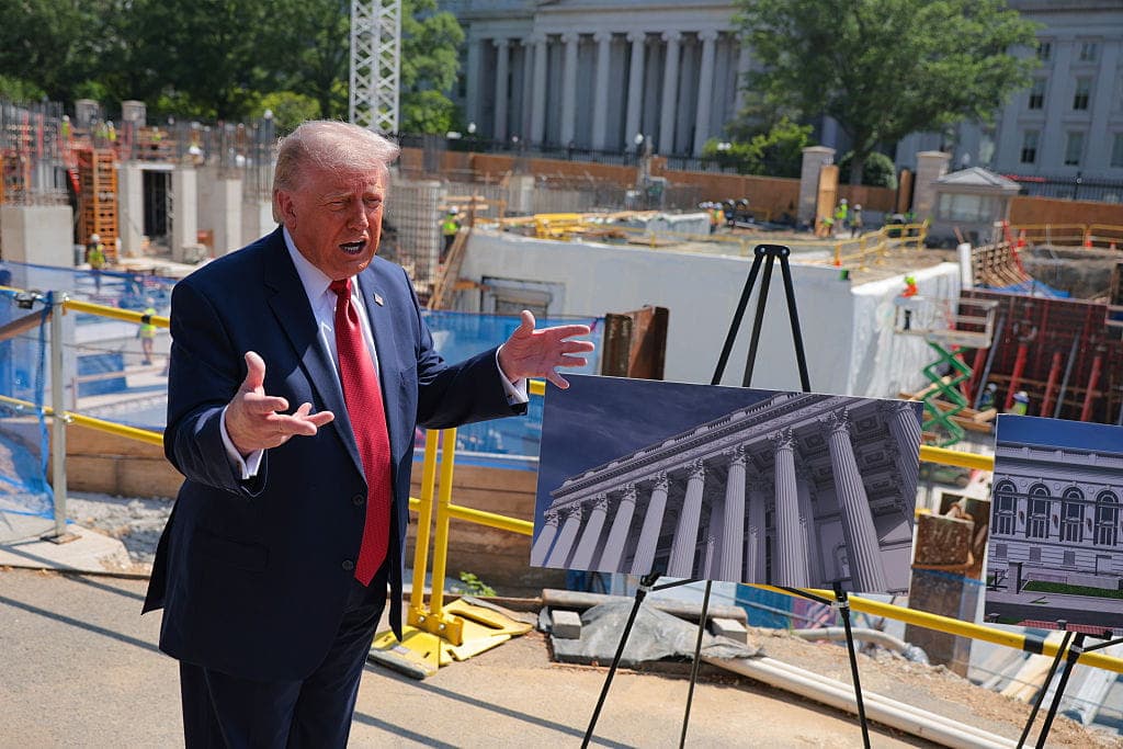 Trump Gave Reporters Front Row View of Ballroom Construction Site