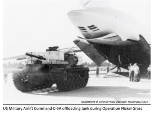 PHOTO OF C-5 OFF-LOADING TANK DURING OPERATION NICKEL GRASS