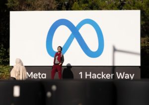 Meta Logo At Facebook Headquarters