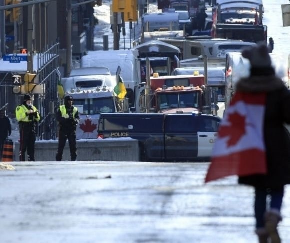 Flyover Folks Cheer the Truckers and Search for Fauci