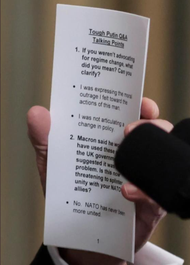 biden cheat sheet