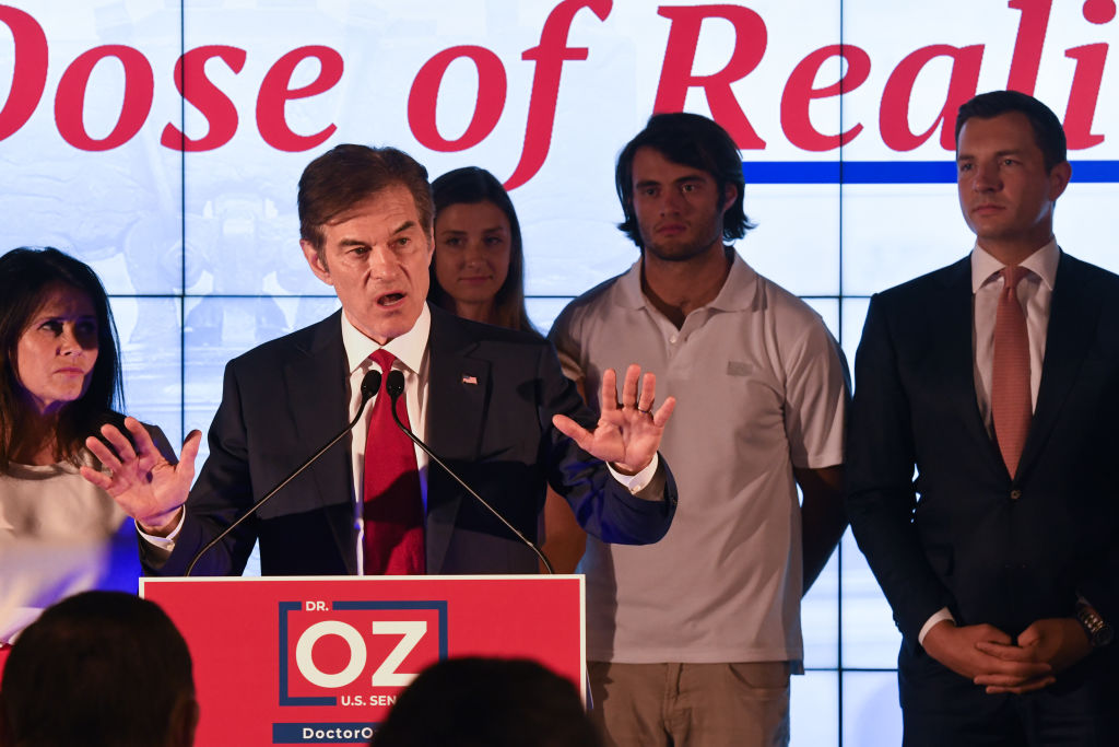 Republican Senate Candidate Dr. Oz Holds Election Night Party In Pennsylvania