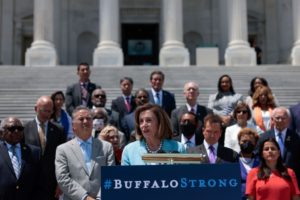 House Speaker Nancy Pelosi And House Democrats Discuss The Recent Racially Motivated Mass Shooting In Buffalo