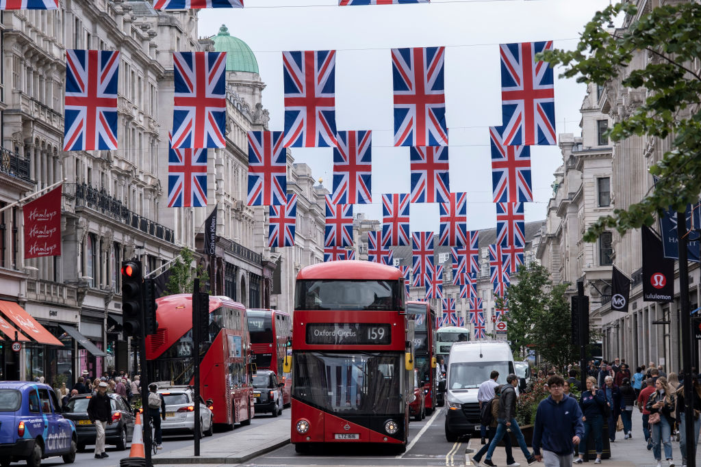 Union Flags For Platinum Jubilee In London