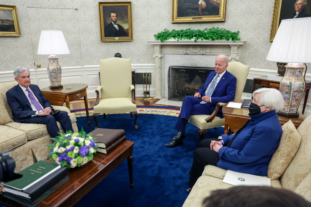 President Biden Meets With Federal Reserve Chair Jerome Powell At White House