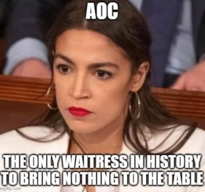 AOC waitress meme
