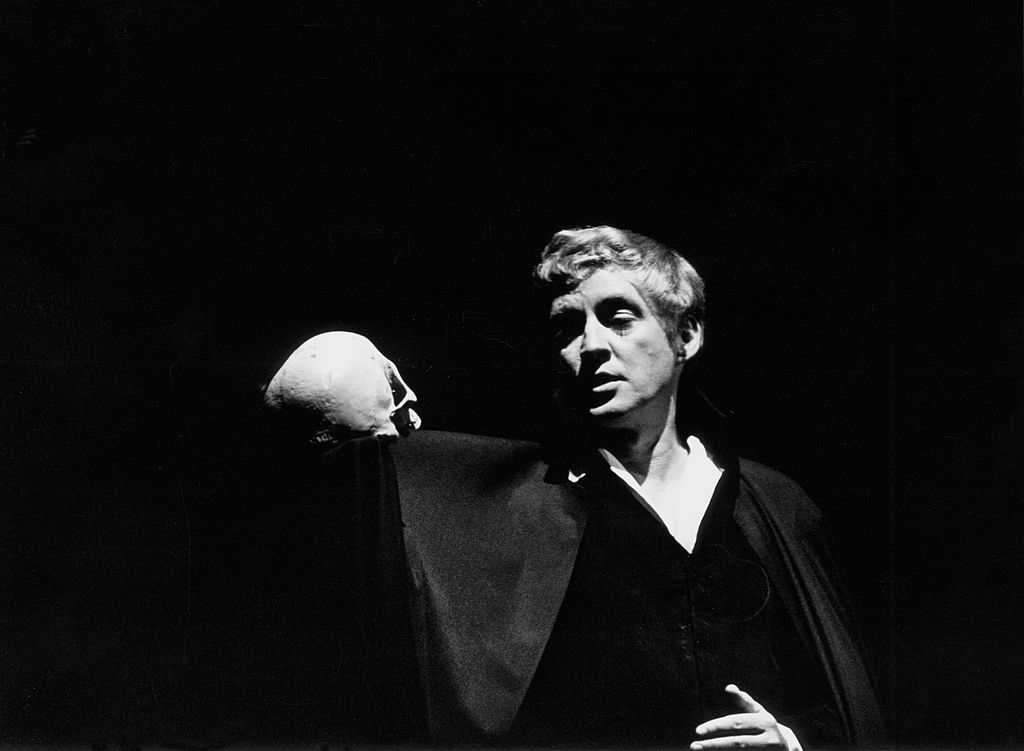 Oskar Werner as Hamlet in Shakespeare?s tragedy, Photograph by Harry Weber, Austria, Salzburg Festival, 1970 polling