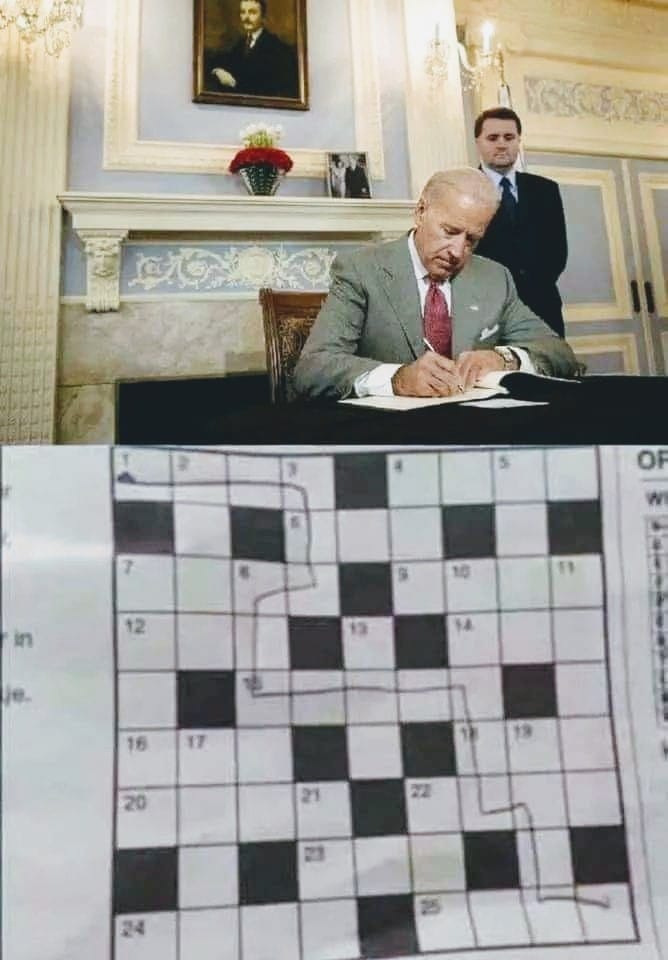 Biden crossword meme